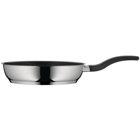 WMF Set 3-piece Compact Cuisine pot set Induction 4-piece with glass lid and Devil pan set Induction 2-piece and Mister X pot holder Stainless steel foldable 19 x 19 cm.