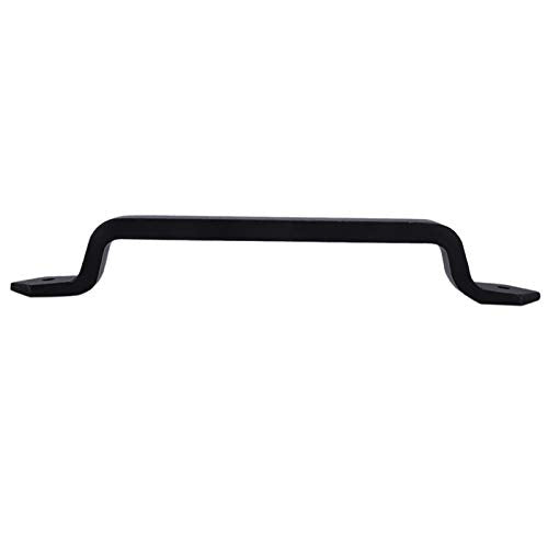 WANLIAN 11-inch antique solid heavy cast iron door handle door pull barn door handle gloves, outdoor, garage, wardrobe, indoor black (2 pack)