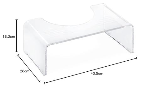 Navaris toilet stool made of acrylic - toilet footstool made of acrylic glass - anti-clogging - footrest for adults and children - toilet stool antibacterial