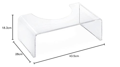 Navaris toilet stool made of acrylic - toilet footstool made of acrylic glass - anti-clogging - footrest for adults and children - toilet stool antibacterial