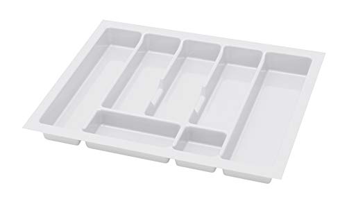 Alusfera cutlery tray for drawers 60 cm - Drawer organizer with compartmentalization - High-quality kitchen drawer organizer for more order - Customizable and easy to clean - 630x430mm Silver