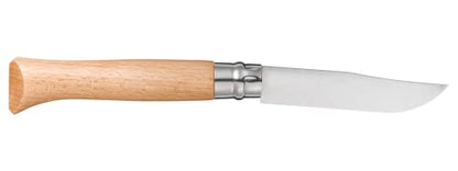 Opinel O001084 pocket knife, beige, 12 cm, hardwood brown