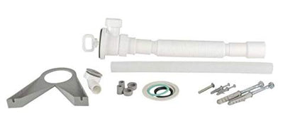 Household sink with battery faucet, soap dispenser, plastic basin with faucet hole, sink with soap dispenser, siphon, sink including accessories, laundry room white.