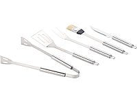 Rosenstein & Söhne Grill Case: Stainless Steel BBQ Tools in Aluminum Case (BBQ Tool Set, Grill Utensils, Men's Gift)