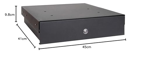 ARREGUI Box-in 22000-S1 Safe for Concealment in Kitchen Plinth, 9.8x41x45 cm, 12L, Black, 9.8 x 41 x 45 cm