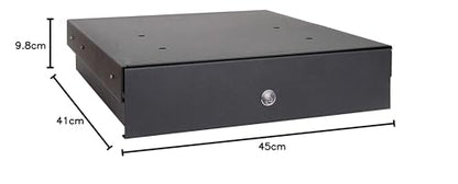 ARREGUI Box-in 22000-S1 Safe for Concealment in Kitchen Plinth, 9.8x41x45 cm, 12L, Black, 9.8 x 41 x 45 cm