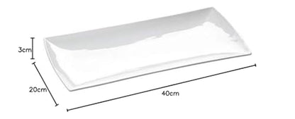 Maxwell & Williams JX250037 Plate square 40 x 20 cm - Porcelain White - Series East meets West - in gift box.