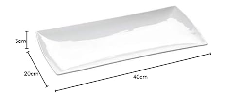 Maxwell & Williams JX250037 Plate square 40 x 20 cm - Porcelain White - Series East meets West - in gift box.