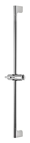 aquaSu® Shower Rail Labori | 80 cm long | with slider | Ø 22 mm | for drilling | made of metal | chrome | shower pole for wall mounting | wall pole with fixing material | 72314 5