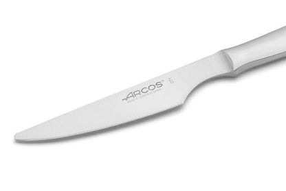 Arcos 378200 Table Knife - Set of 6 Steak Knives (6 knives) - Monoblock made from single piece stainless steel in silver color.