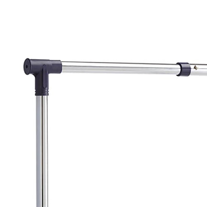 Amazon Basics - Garment Rack with Wheels, Chrome, 89 - 144 cm x 44 cm x 99.5 - 162 cm