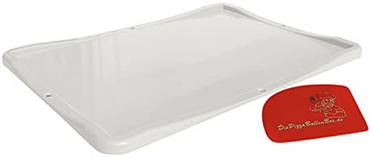 RoyalFay Pizza Box Balls Made in Germany food-safe 30x40x8 cm (1 additional lid) white