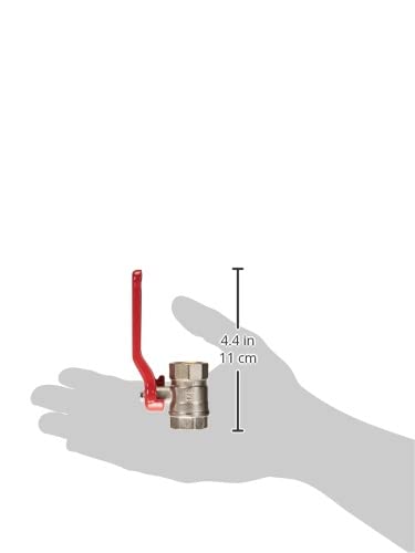 Master ball valve - 19.17 mm (1/2 inch) NPT - With long steel lever & full bore - Female thread on both ends - High-quality brass / Shut-off valve for water pipes / Faucet / FLOR92605