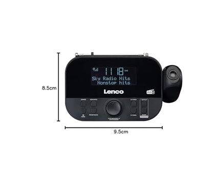 Lenco CR-615 DAB+ Projection Alarm Clock - Digital clock radio with DAB+ and PLL FM - 30 station presets - dual alarms - 180-degree projector - 3.5mm input - black