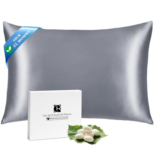 Ravmix silk pillowcases for hair and skin, with hidden zipper, both sides silk
