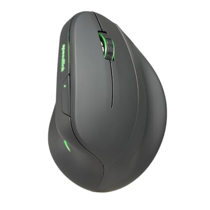 Speedlink PIAVO PRO RGB Vertical Mouse rechargeable - wireless quiet mouse ergonomic for right-handers, integrated battery, LED RGB lighting, adjustable up to 3200 dpi, black
