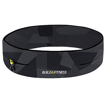 Build & Fitness running belt, flip waist pouch, key clip, suitable for iPhone, Samsung.