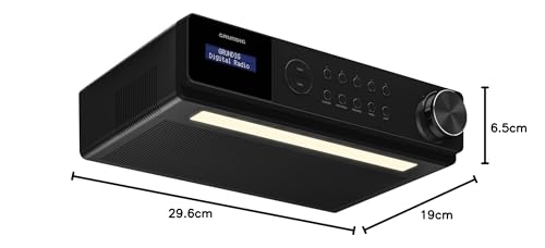 Grundig GKR1040 DKR 1000 BT DAB + Kitchen Radio with Bluetooth and DAB + Reception Black
