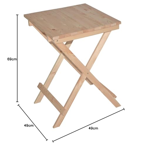 Froeschl Auto Accessories Wooden Folding Table Garden Side Table Camping Table foldable made of pine 7001233