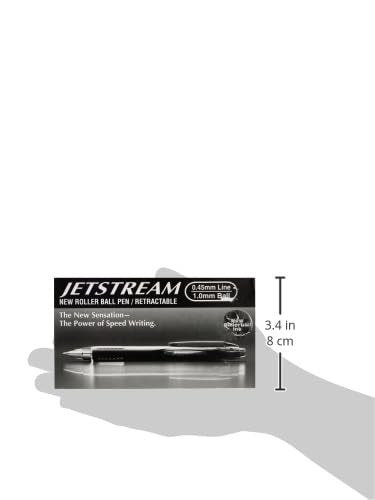 Uni-Ball 9008020 Jetstream rollerball pen with push mechanism black