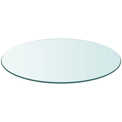 WIFESE 60 cm glass table top, tempered glass coffee table, dining table glass top, multiplex glass plate, round tabletop kitchen countertop.