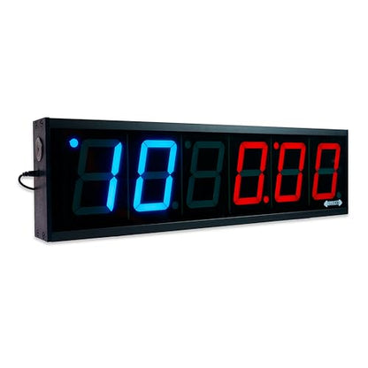 GymNext Flex Timer Wall Clock Digital - Gym Edition - Interval Timer for gym workouts - Control via mobile app using Bluetooth - XXL Wall Clock