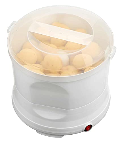 MELISSA 1622007 Potato peeler machine, electric potato peeler, plastic, white