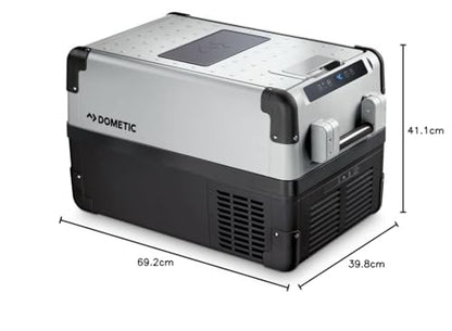 DOMETIC CFX 35 compressor cooler, 32 liters, 12/24 V and 230 V for car, truck, boat, RV, and socket, with USB connection.