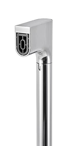 aquaSu® Shower Rail Labori | 80 cm long | with slider | Ø 22 mm | for drilling | made of metal | chrome | shower pole for wall mounting | wall pole with fixing material | 72314 5