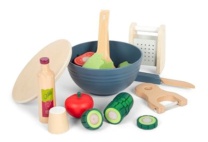 Small Foot Cutting Set Salad "Fresh" made of wood, food toy for children's kitchen, for children aged 3 and up, 12612