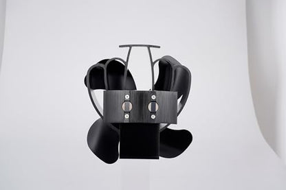 4 Sheets Fireplace Fan with Clamp, Stove Fan environmentally friendly on the chimney, Fan for fireplace for wood stove/firewood/fireplace/stove pipe