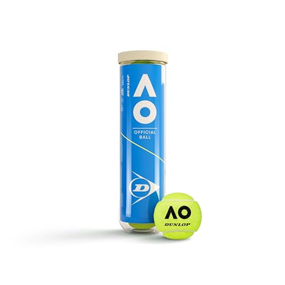 DUNLOP Tennis Ball Australian Open - for clay, hard court, and grass (2x4 balls) (Pack of 2)