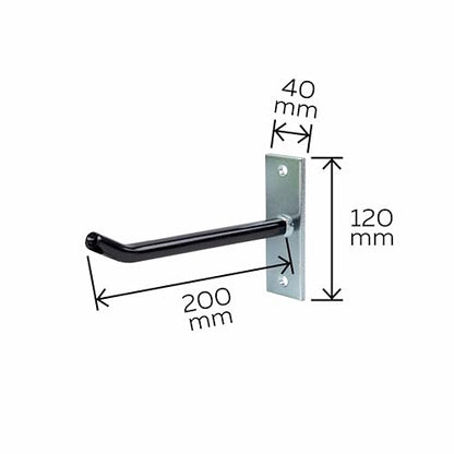Albert's 801960 Wheel Holder Set | Wall Mount for Car Wheels | Tire Holder with PVC Coating | Galvanised | 20cm long Wheel Hooks