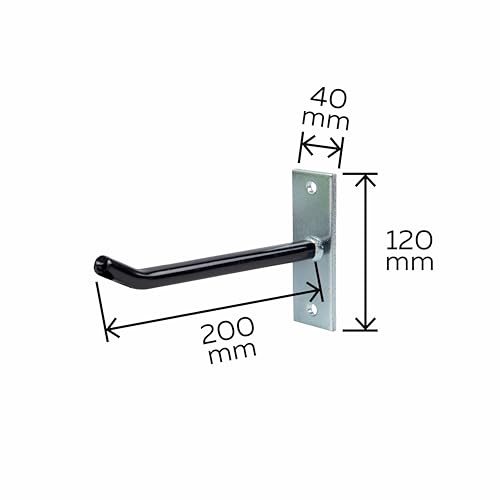 Albert's 801960 Wheel Holder Set | Wall Mount for Car Wheels | Tire Holder with PVC Coating | Galvanised | 20cm long Wheel Hooks