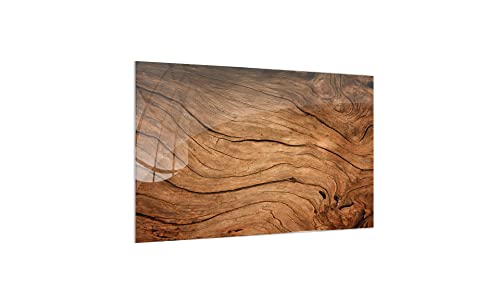 ALLboards glass magnetic board OLD WOOD CRACKED WOOD 60x40cm glass picture memo board made of glass glass panel with motif magnetic wall for writing magnetic board wall decoration wall art