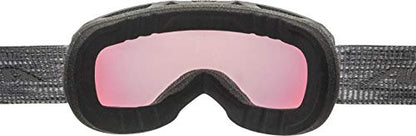 ALPINA PHEOS S QV - Mirrored, self-tinting & contrast-enhancing ski goggles with 100% UV protection for adults, grey, one size