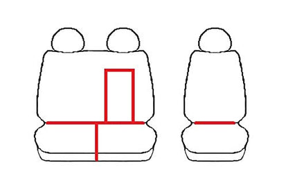 Custom-fit faux leather seat covers VIP suitable for Iveco Daily perfectly tailored for 1+2 (3-seater) vehicle-specific faux leather