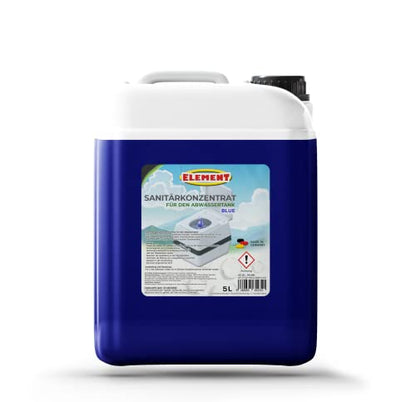 Sanitary fluid I Blue I Sanitary concentrate I 5 liters I Camping toilet waste tank I Toilet sanitary fluid for camping toilet waste tank I Sanitary additive I Toilet additive