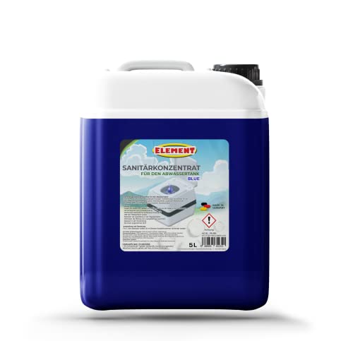 Sanitary fluid I Blue I Sanitary concentrate I 5 liters I Camping toilet waste tank I Toilet sanitary fluid for camping toilet waste tank I Sanitary additive I Toilet additive