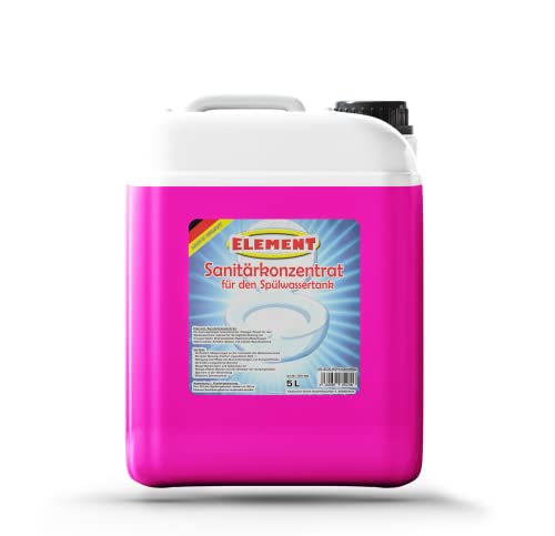 Element sanitary liquid for toilet tank I 5 liters I Sanitary concentrate for camping toilet I Freshwater additive I Flush water additive I Sanitary additive for camping toilet