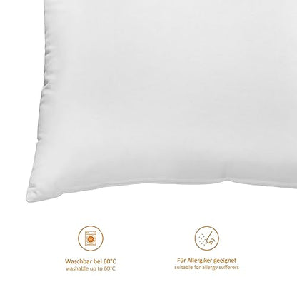 Round pillow for sleeping, sofa, filled with feathers and down. 100% washable at 60 degrees, made of 100% cotton, 40 cm in diameter, white.