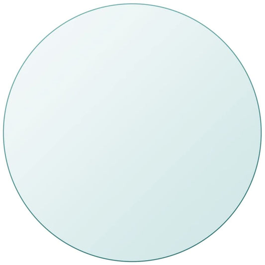 WIFESE 60 cm glass table top, tempered glass coffee table, dining table glass top, multiplex glass plate, round tabletop kitchen countertop.