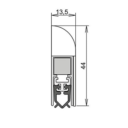 Athmer Door Seals Wind-EX | Color: dark bronze | Length (mm): 985