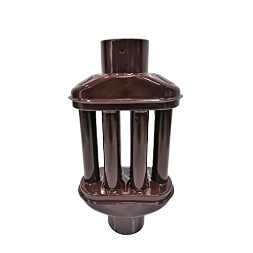 UZMAN Exhaust Heat Exchanger 120mm / 130mm Air Heat Exchanger 6 Tubes, Chimney Pipe, Smoke Pipe, Exhaust Gas Cooler, Exhaust Pipe, Stove Pipe Heat Storage (120mm diameter RED/BROWN)