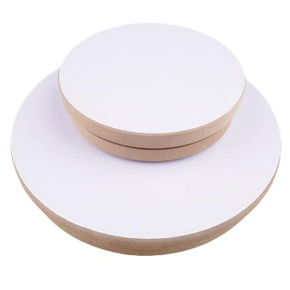 KUNSTIFY Pottery Wheel I Round I 20cm diameter, height 5 cm MDF turntable Turntable for pottery clay for sculpting art DIY crafting clay figurines bowls