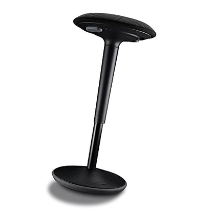Sedus se:fit, ergonomic stool, standing stool, standing seat, standing aid, black, plastic, rubber foot, height adjustable from 53-80 cm