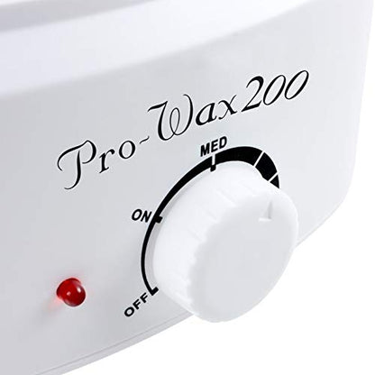 Apore wax warmer hair removal, waxing machine set wax warmer heater waxing kit wax heater, wax hair removal set (White+100g wax beans+10 pieces wooden spatulas)