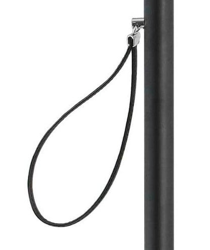 DELFA Design shoe horn 70 cm with silver golf ball handle - black wooden shaft with loop - the elegant dressing aid