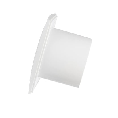 EUROPLAST Ø 100mm bathroom fan with humidity sensor and timer. Quiet ventilation - made of plastic - White.