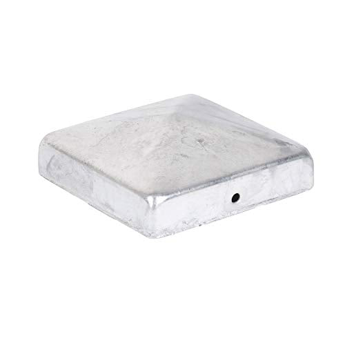 15 x Fence post cap pyramid 101 x 101 mm steel hot-dip galvanized